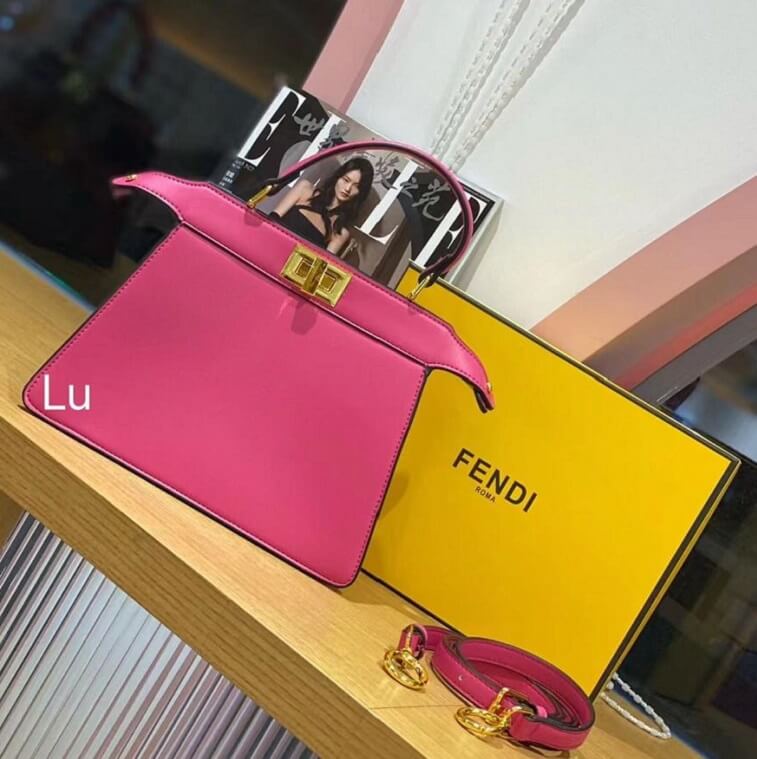 Fendi Peekaboo Pink Mini Handbag - AjmanShop