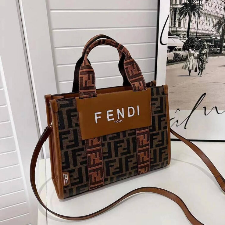 Fendi Roma Tote Bag with Long Belt 30cm - AjmanShop