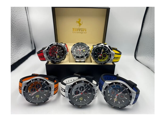 Ferrari Orange Watch For Men Water Resistant Chronograph Watch in AjmanShop