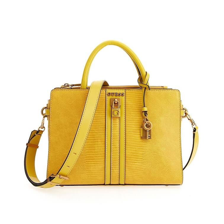 GUESS Ginevra Bag For Women, Mustard - AjmanShop