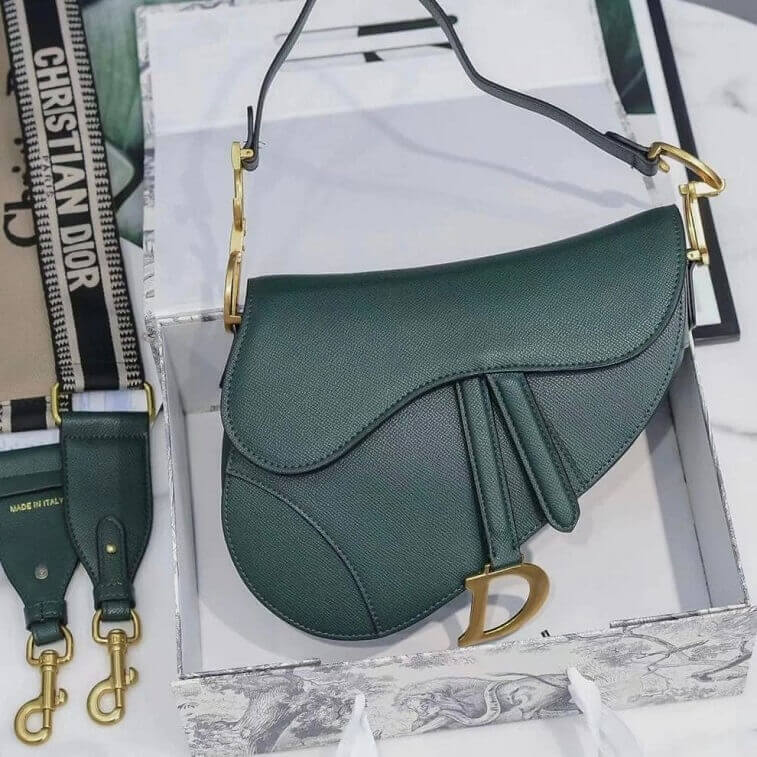 Green Saddle Bag, Christian Dior - AjmanShop