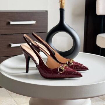 Gucci Pump Heels, Maroon - AjmanShop