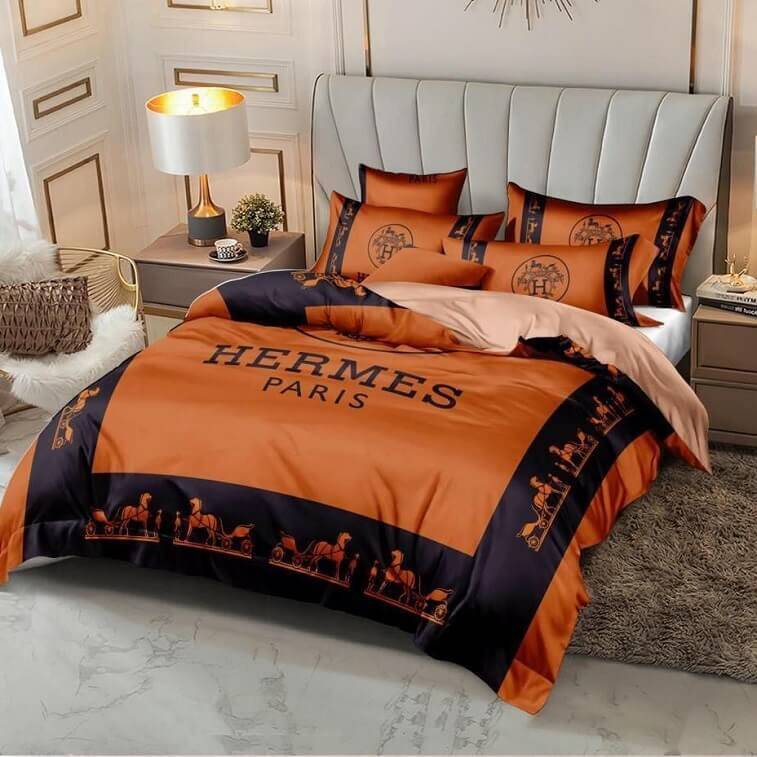 Hermes Bedsheet 6pcs Set in Cotton Material in Ajman Shop