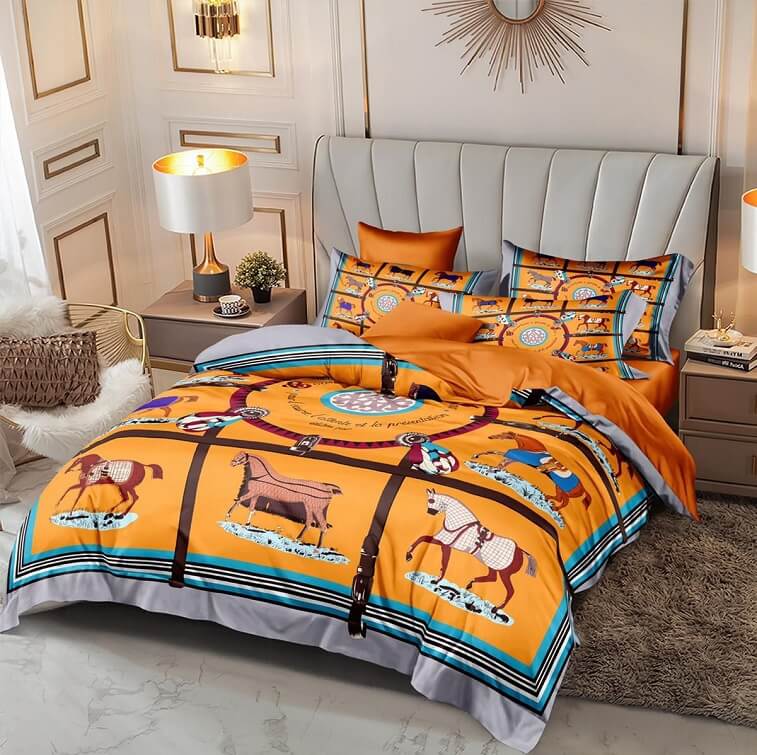 Hermes Bedsheet, Signature Design - AjmanShop