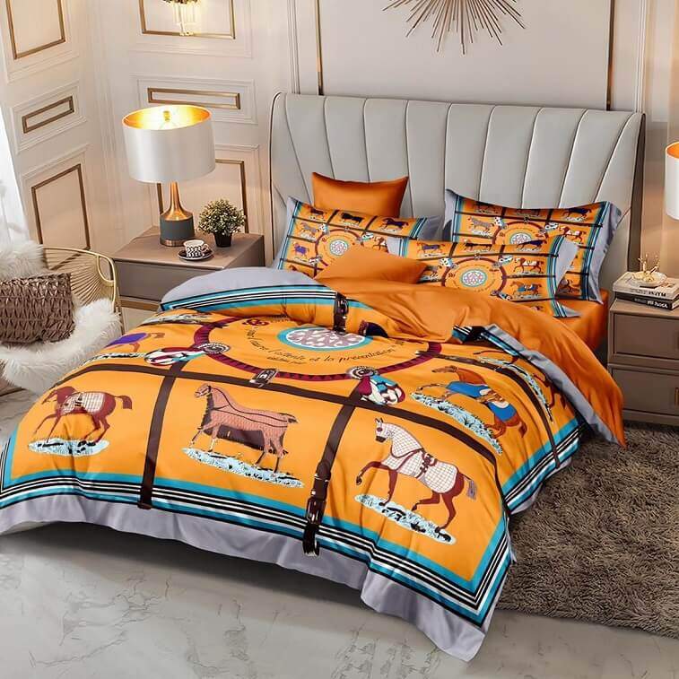 Hermes Bedsheet Set 6pcs - AjmanShop