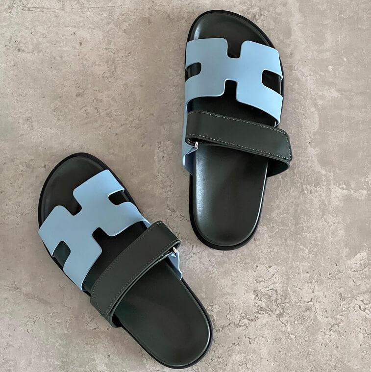 Hermes Chypre Sandal, Blue-Black - AjmanShop