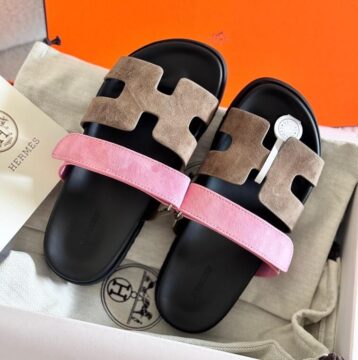 Hermes Chypre Sandal, Brown-Pink - AjmanShop