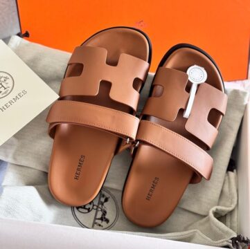 Hermes Chypre Sandal, Dark Brown- AjmanShop