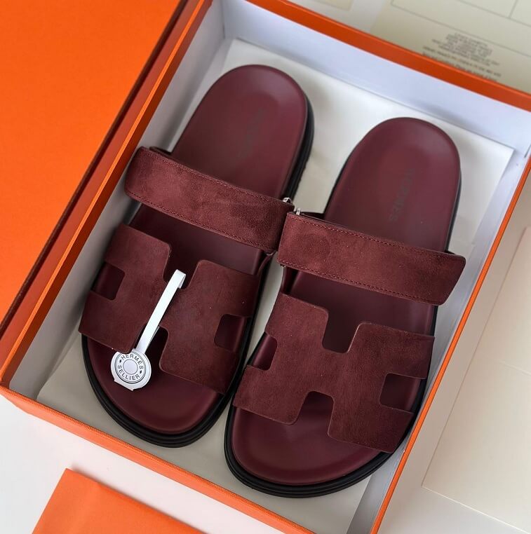 Hermes Chypre Sandal, Maroon - AjmanShop