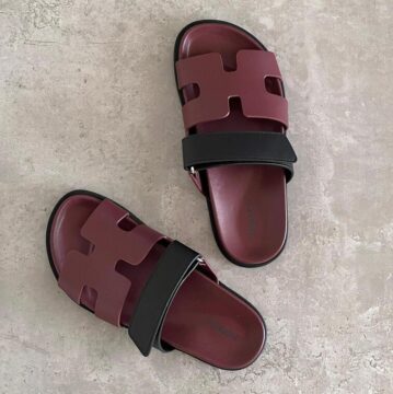 Hermes Chypre Sandal, Marron-Black - AjmanShop