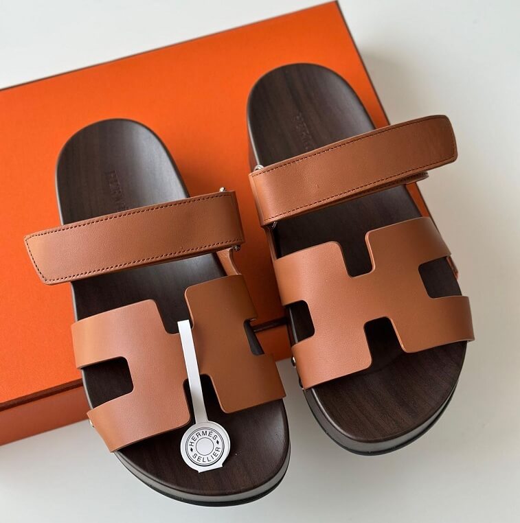 Hermes Chypre Sandal, Wood Brown - AjmanShop