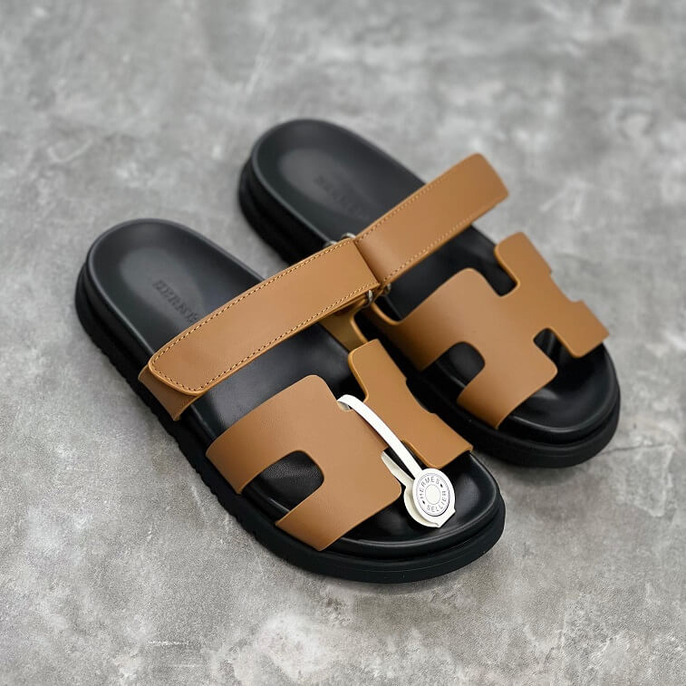 Hermes Chypre Women Sandals Black, Brown - AjmanShop