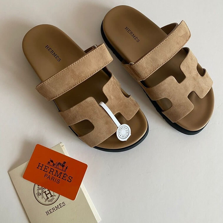 Hermes Chypre Women Sandals Dark Brown - AjmanShop