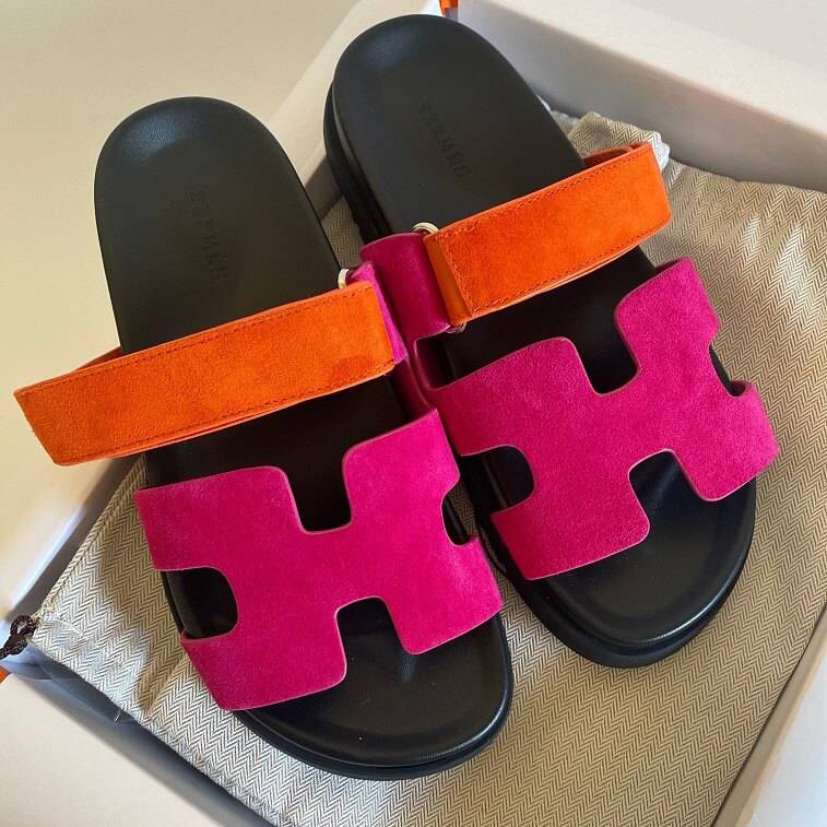 Hermes Chypre Women Sandals Orange, Megenta - AjmanShop