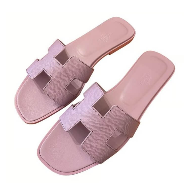 Hermes Flat Sandal, Pink- Ajmanshop