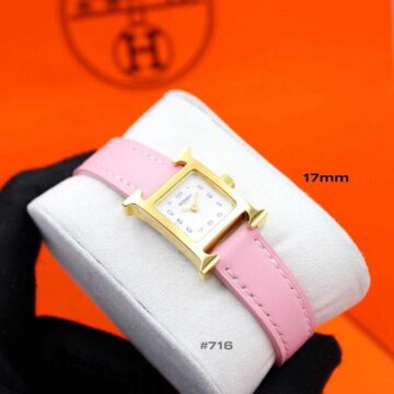 Hermes Heure H Watch, Pink-Gold - AjmanShop