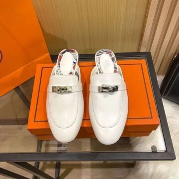 Hermes Loafer, White - AjmanShop