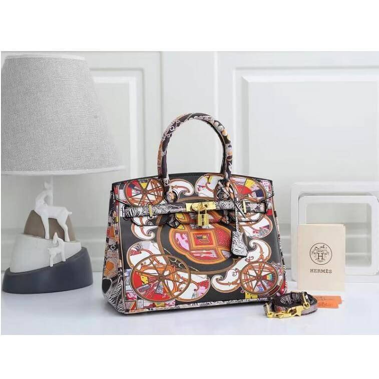 Hermes Printed Kelly HandBag - AjmanShop