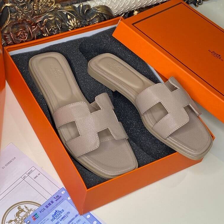 Hermes Slipper, Beige - AjmanShop
