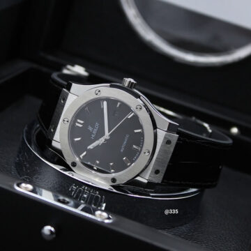 Hublot Men Automatic Watch, Black - SIlver - AjmanShop