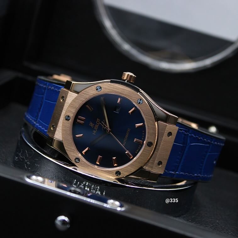 Hublot Men Automatic Watch, Blue - AjmanShop