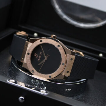 Hublot Men Watch Automatic, Black - Gold - AjmanShop