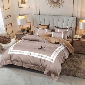 LV Bed Set 6pcs in Cotton Material- AjmanShop