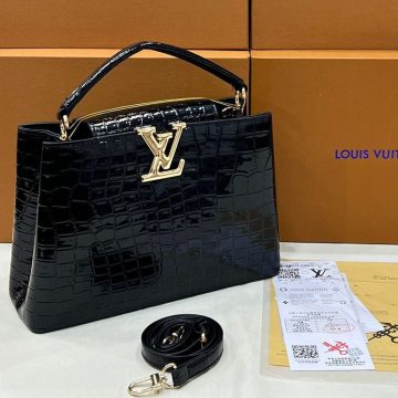 LV Capucines MM Handbag for Women in Crocodile Leather - AjmanShop