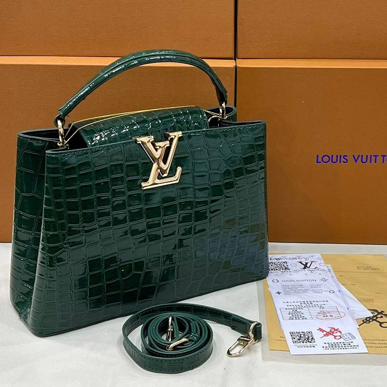 LV Capucines MM Handbag for Women in Crocodile Leather - AjmanShop