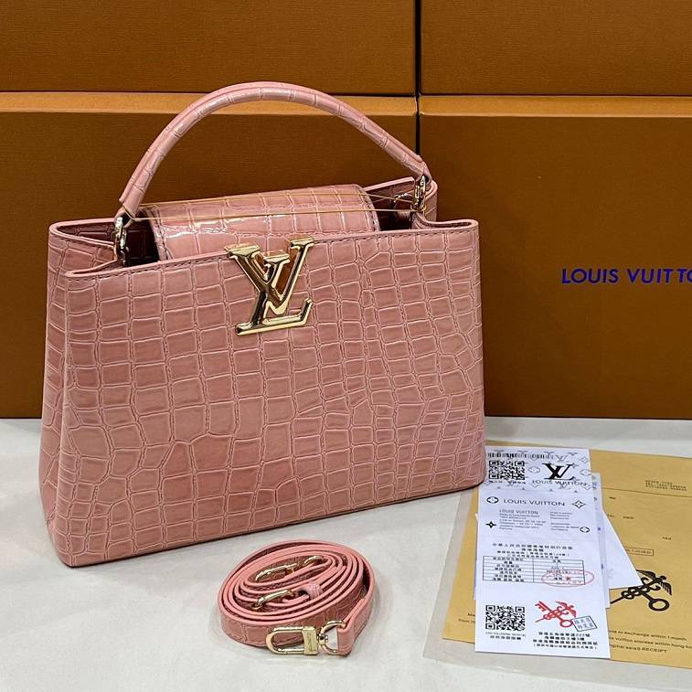 LV Capucines MM Handbag for Women in Crocodile Leather - AjmanShop