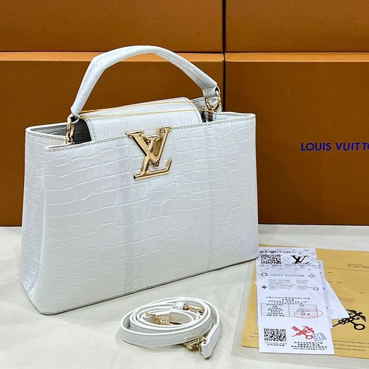 LV Capucines MM Handbag for Women in Crocodile Leather - AjmanShop