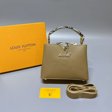 LV Capucines Mini Bag in Leather Material 21cm- AjmanShop