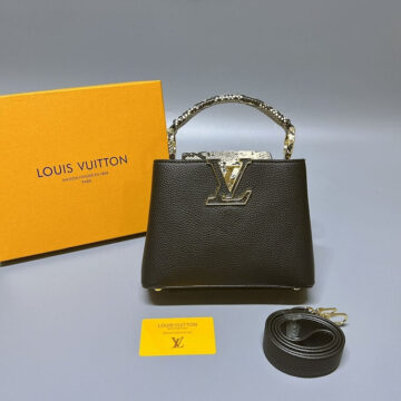 LV Capucines Mini Bag in Leather Material 21cm- AjmanShop