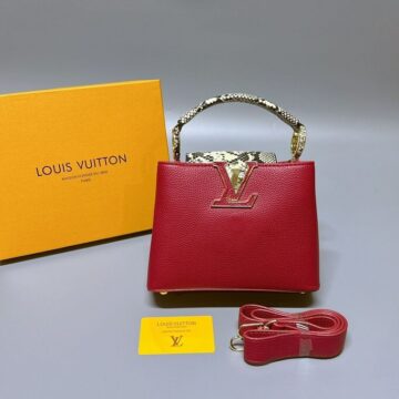 LV Capucines Mini Bag in Leather Material 21cm- AjmanShop