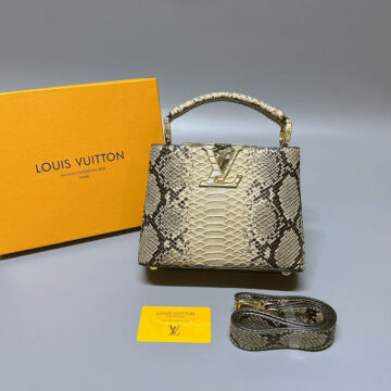 LV Capucines Mini Bag in Leather Material 21cm- AjmanShop