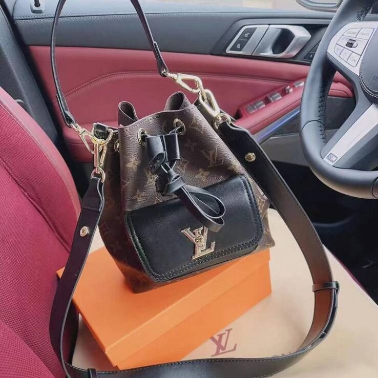 LV Lockme Bucket Bag For Women in Medium Size - AjmanShop