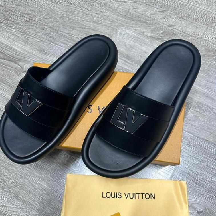 LV Mens Sandal Open Toe Slipper with Logo in AjmanShop