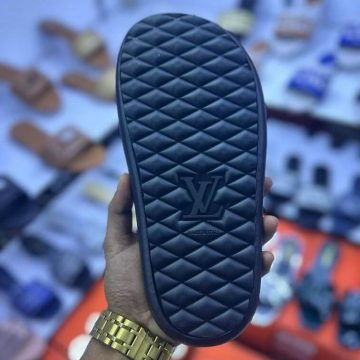 LV Mens Sandal Open Toe Slipper with Logo - AjmanShop