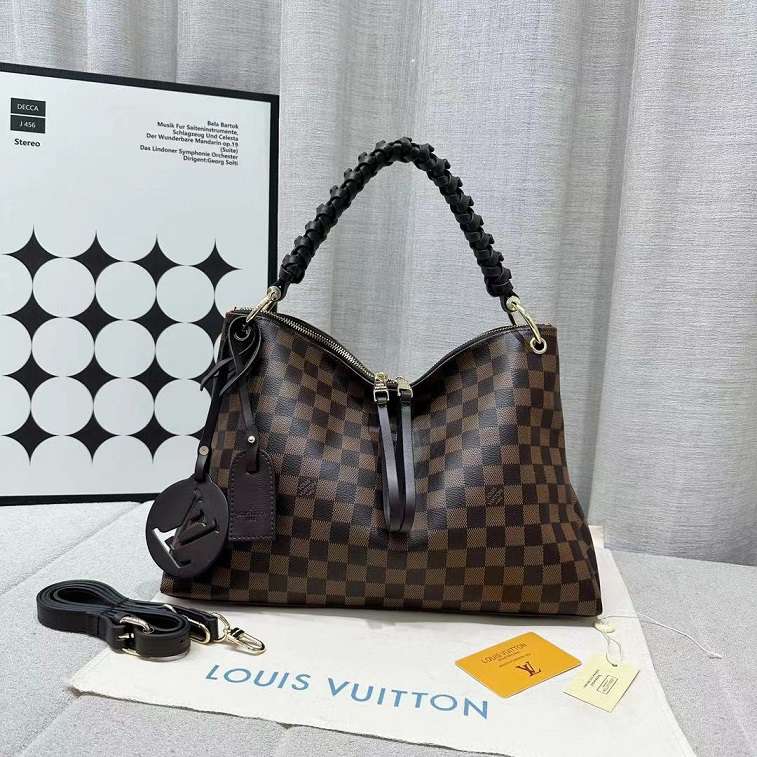 LV Top Handle Handbags Chocolate- Ajmanshop