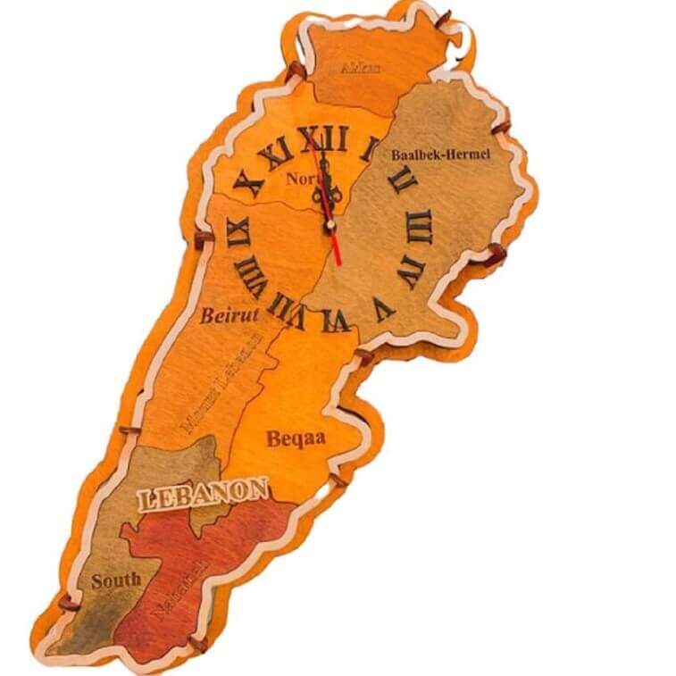 Lebanon Natural Wood Wall Clock - Ajmanshop