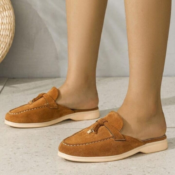 Loro Piana Half Mules For Women Charm Loafer - AjmanShop