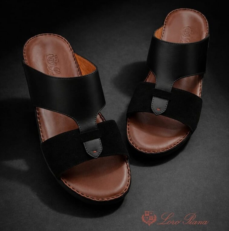 Loro Piana Sandal, Black - AjmanShop