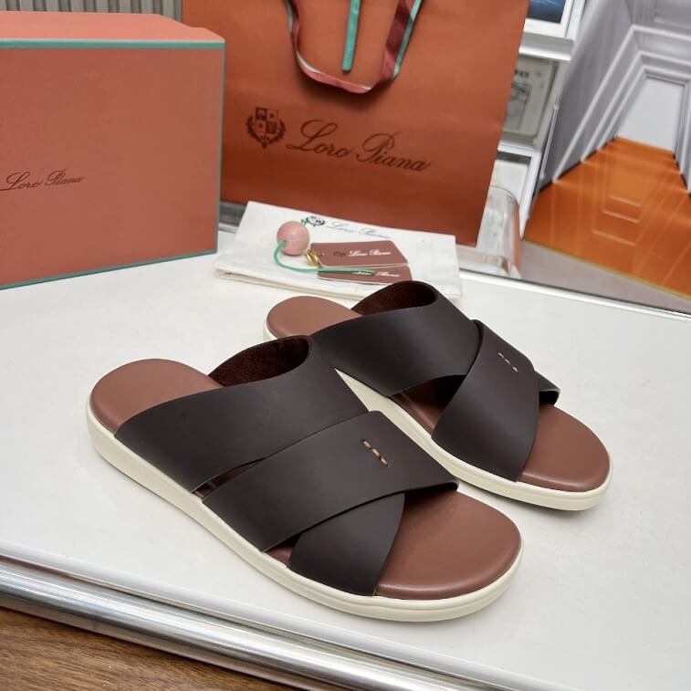 Loro_Piana Men's Flat Sandal AbuDhabi - AjmanShop