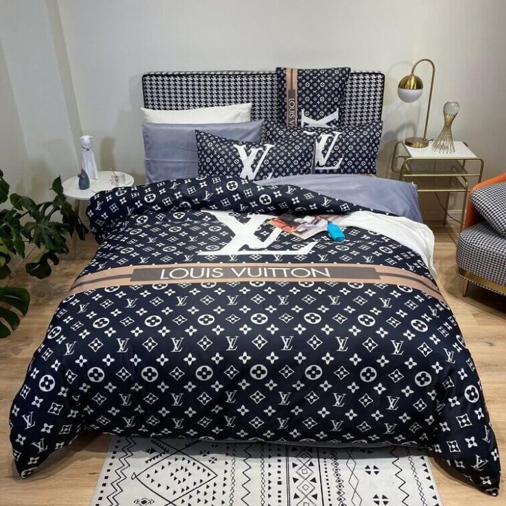 Louis Vuitton Bedsheet Set 6pcs in Cotton Material- AjmanShop