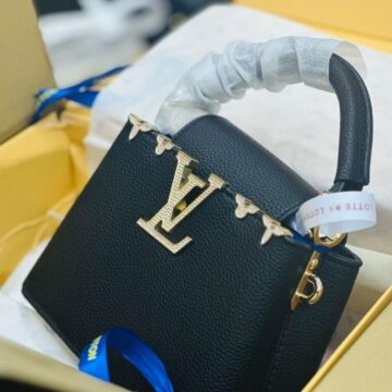 Louis Vuitton Capucines Bag, Black - AjmanShop