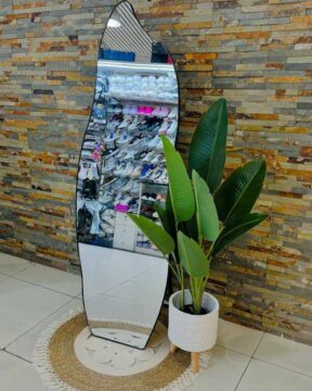 Makeup Mirror With Stand, Black - AjmanShop