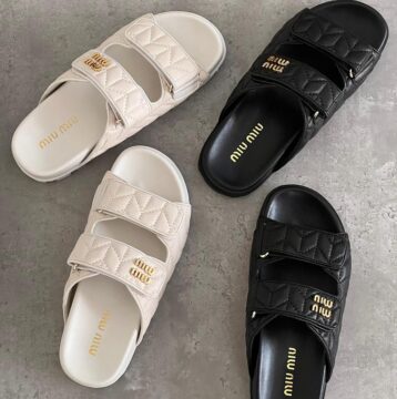 Miu Miu Canvas Slides - AjmanShop