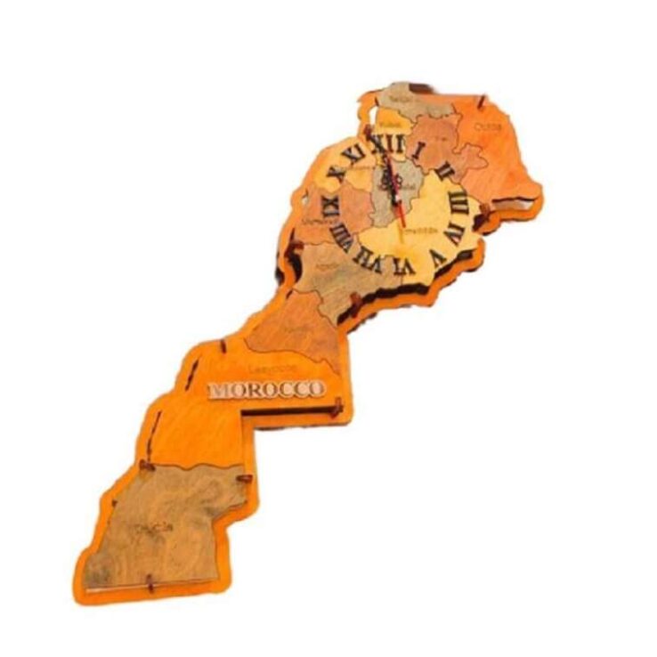 Morocco Natural Wood Wall Clock - Ajmanshop