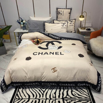 New Chanel Bedsheet Set 6pcs in Cotton Material- AjmanShop