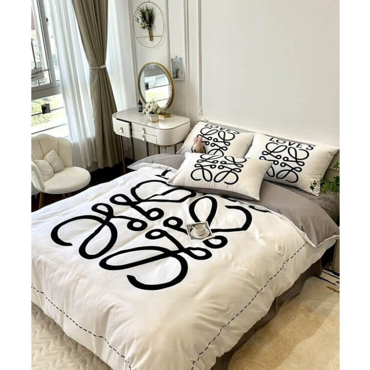 New Loewe Bedsheet Set 6pcs in Cotton Material- AjmanShop